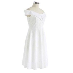 White Lace Dress Women 2 NWT Elegant Vacation Wedding Office Dance Rockabilly‎
